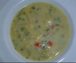 Variation von Kartoffelsuppe