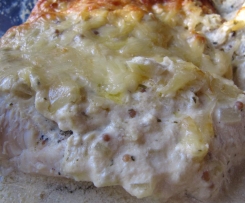 Hähnchenschnitzel in Senfcreme aus dem Ofen