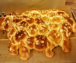 Süßer Hefteig für ein Osterlamm