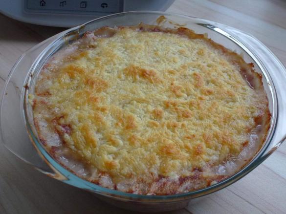 herzhafter Reisauflauf mit Speck, Auflauf