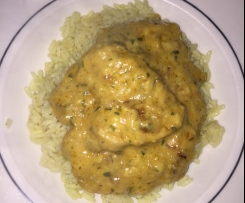 Zwiebel-Sahne-Hähnchen