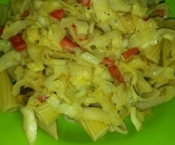 Pasta mit Spitzkohl-Sahnesoße vegan