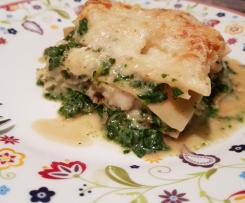 Kabeljau Spinat Lasagne (All in One)