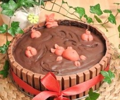 Variation von Nutellakuchen/Schweinchen im Faß 