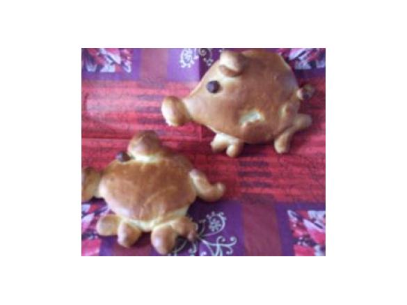 Neujahrs - Glücks - Schwein aus Hefeteig