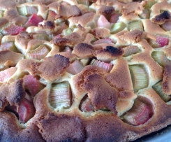 Dinkel-Rührkuchen mit Obst ( Rhabarber, Kirschen, Aprikosen, Äpfel, Pflaumen...)