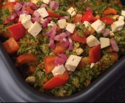 Variation von Brokkoli-Feta-Auflauf