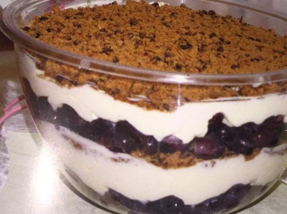 Nachtisch mit Weintrauben 