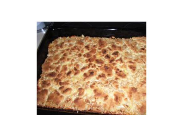 Apfel-Pudding-Streusel Kuchen