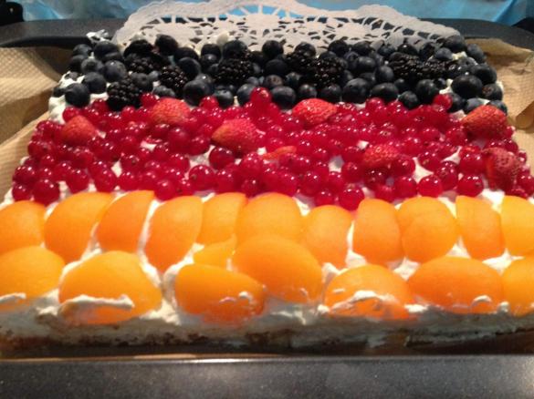 Weltmeister / Europameister Torte im Flaggen -Stil