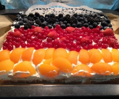 Weltmeister / Europameister Torte im Flaggen -Stil