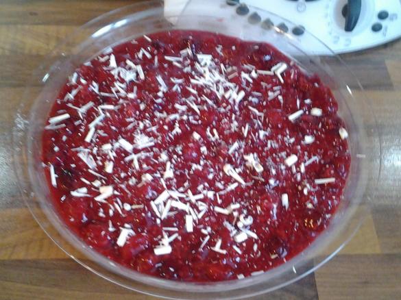 Vanillecreme mit Himbeeren 