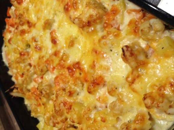 Blumenkohl-Karotten-Kartoffel-Gratin (turmkochen, Varoma, Familie)