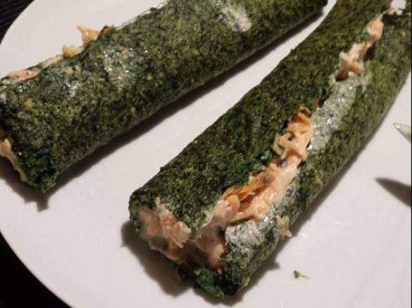 Spinat-Lachs-Rolle