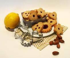 Omas Spitzbuben (Linzer Augen mit Mandeln und Zitrone)