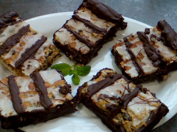 Schoko-Striezel mit Marzipan und Rumrosinen schnell und lecker