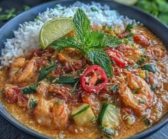 Curry mit Reis und Gemüse