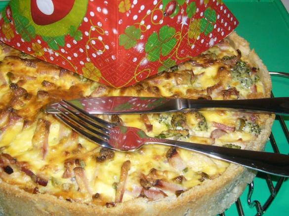 Brokkoli-Blumenkohl-Kuchen mit Kassler