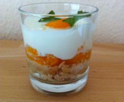 Käse-Sahne-Kuchen im Glas