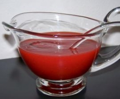 Erdbeer-Rhabarber-Prosecco-Sauce