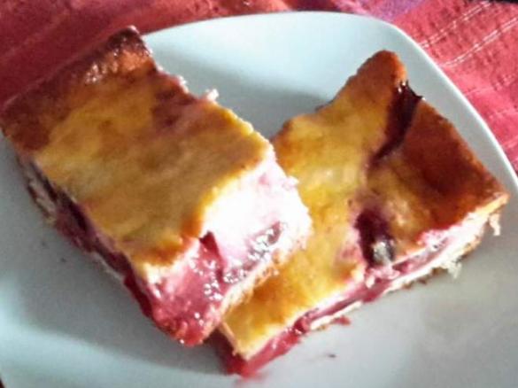 Eierschecke mit Zwetschgen 