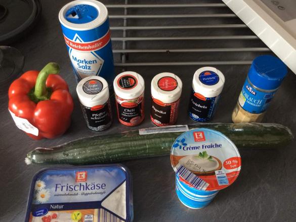 Paprika Gurke Dip Aufstrich