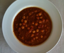 Variation von Kichererbsen Curry