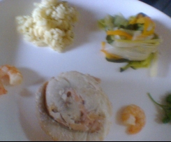 Fischrouladen mit Gemüse