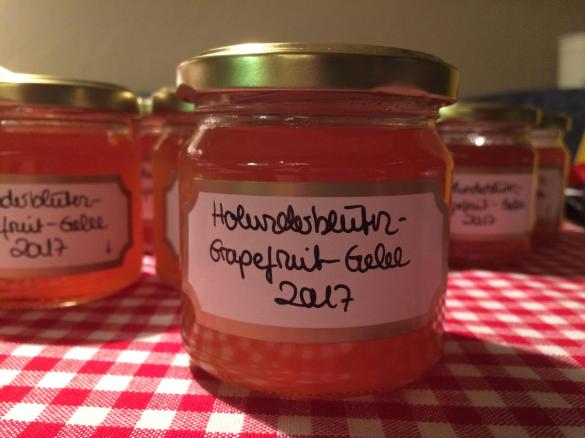 Grapefruit-Holunderblüten-Gelee