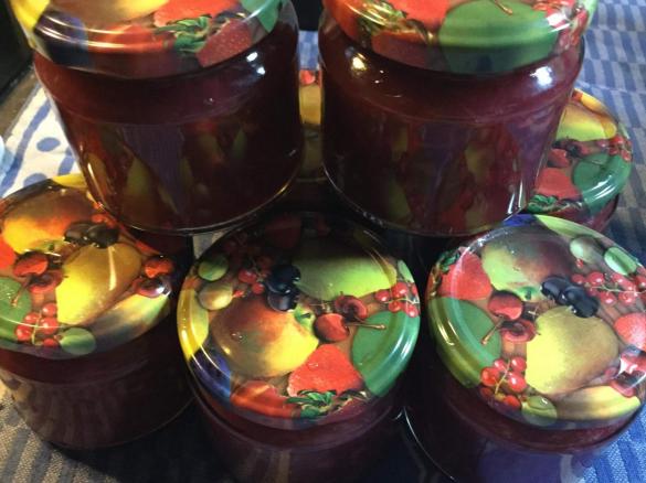 Rhabarber-Granatapfel Aperol Marmelade