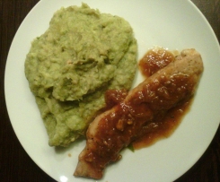 Rosenkohl-Walnuss-Püree mit Schnitzel WW tauglich