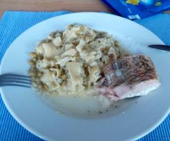 Lachs mit Käse - Sahne Nudeln one Pot Pasta