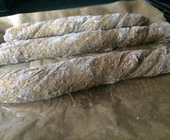 Vollkorn-Baguette, fluffig