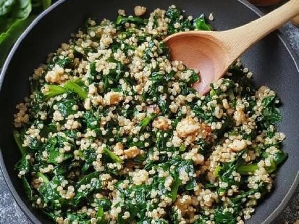 Quinoa - Spinat - Pfanne aus dem Thermomix