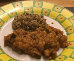 Auberginentopf mit Zitronenquinoa
