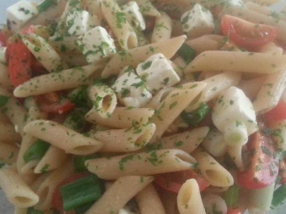 Nudelsalat vollwertig und oberlecker