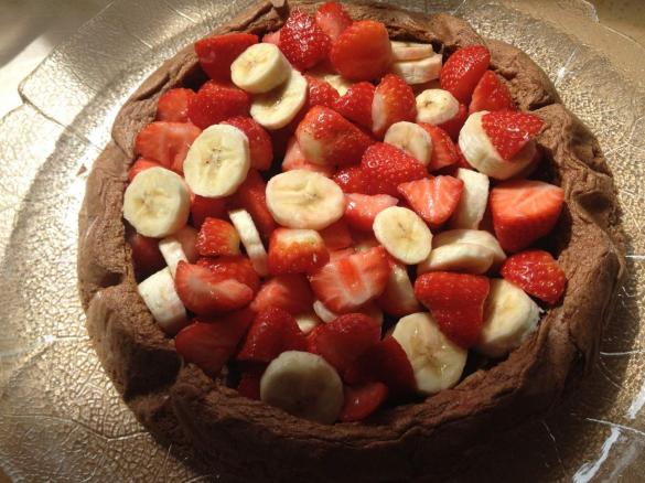 Erdbeer und Bananen Maulwurfkuchen