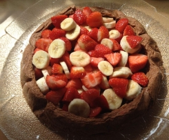 Erdbeer und Bananen Maulwurfkuchen