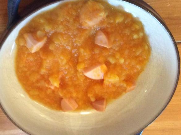 Möhren untereinander- Welt bester Enkel Möhreneintopf