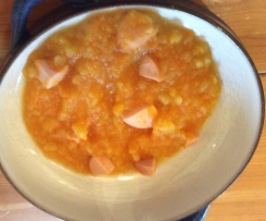 Möhren untereinander- Welt bester Enkel Möhreneintopf