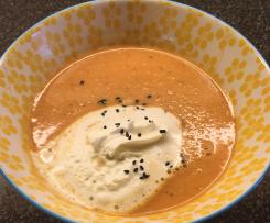 Rote Linsen Suppe mit Kokosmilch