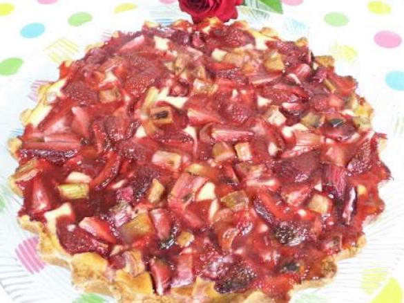 Erdbeer-Rhabarber-Tarte