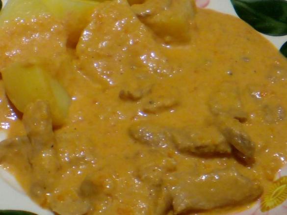 Geschnetzeltes in Gemüserahmsoße/all in one