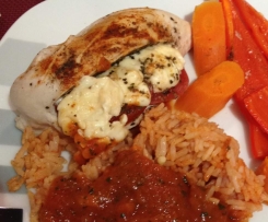 gefüllte Hähnchenbrust mit Tomate und Feta 