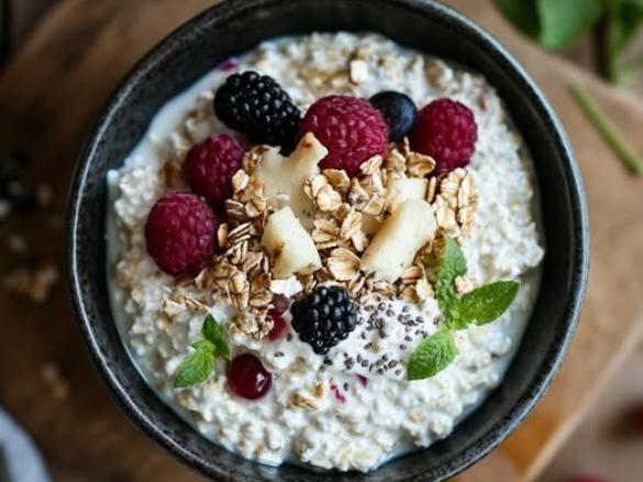 Overnight Oats mit Hüttenkäse