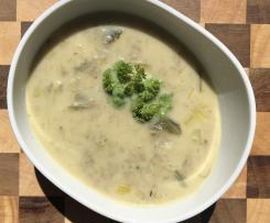 Käse-Lauch-Suppe mit Tatar