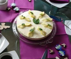 Zitronen-Frischkäsetorte ohne Backen