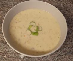 Käse - Lauch- Suppe mit Frühlingszwiebeln
