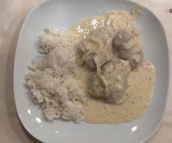 Schweinefilet in Bresso (Käse) -Sauce / für 4 - 6 Personen