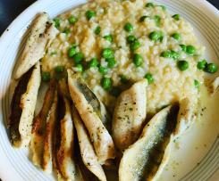 Erbsen-Risotto mit Zitrone